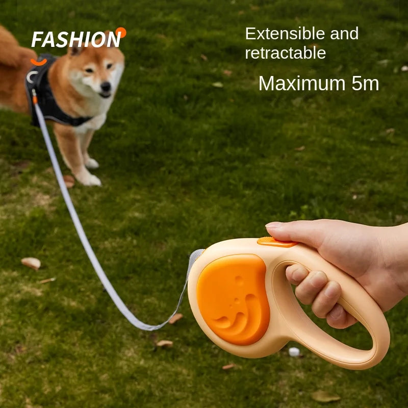 Correa retráctil automática flexible para perros pequeños y medianos, 3M/5M