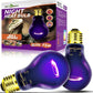 2Pack- 75W or 100W Reptile Night Heat Lamp Purple E26 E27 Bulbs