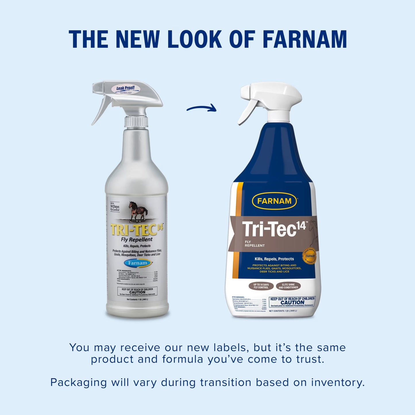Farnam Tri-Tec 14 Horse Fly Repellent Water-Based 14 Day Protection 32 oz.