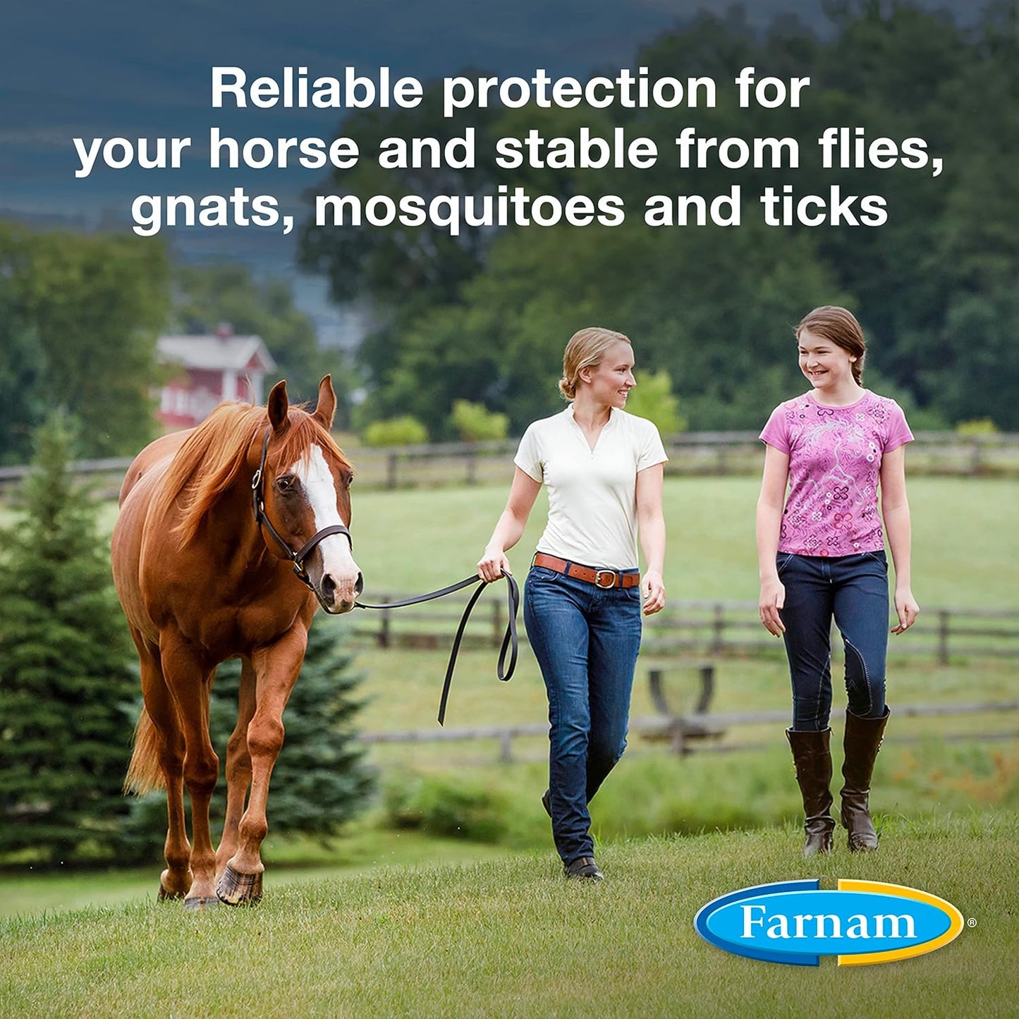 Farnam Bronco Equine Fly Spray Plus Citronella Repellent 32 oz. for Horses & Dogs 2PK
