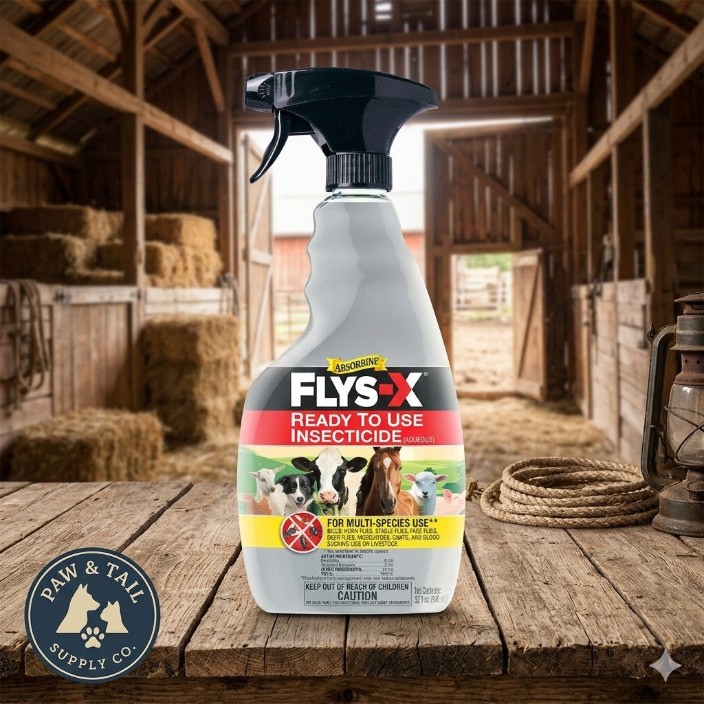 Absorbine Flys-X Multi-Species Fly Spray for Livestock & Pets Insect Protection 32 oz.