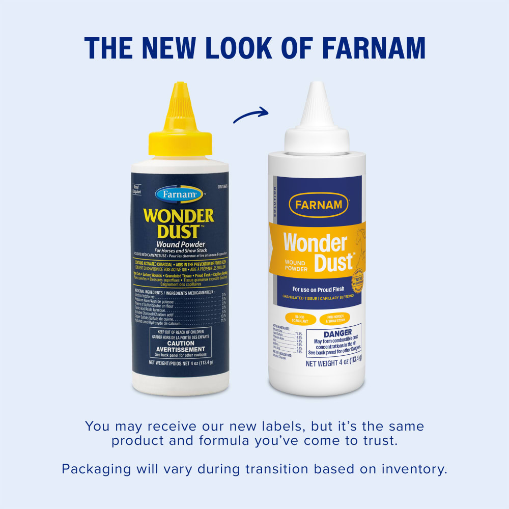 Farnam Wonder Dust Wound Powder for Horses and Show Stock 4 oz.