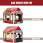 Casa de cartón para gatos con rascador