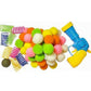 Cat Ball Gun Launcher Toy with 30pcs Colorful Stretch Plush Pom Pom Ball