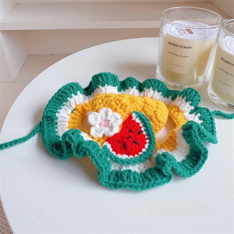 Pet Hat Dog And Pet Headwear Cute 3D Knitted Wool Bonnet Finished Cat Item