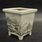 Chinese Snowscape Pastel Porcelain Flower Pots – Antique-Style Planters