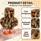 7inch Desk Goose Outfits, Desktop Goose Clothes With 1 Sunglasses & 1 Necklaces, Plush Hoodie Set For Magnetic Goose Statue