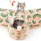 3-Way Collapsible Tunnel Cat Toy with Ball & Peek Hole for Indoor Cats & Kittens