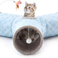 3-Way Collapsible Tunnel Cat Toy with Ball & Peek Hole for Indoor Cats & Kittens