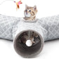 3-Way Collapsible Tunnel Cat Toy with Ball & Peek Hole for Indoor Cats & Kittens
