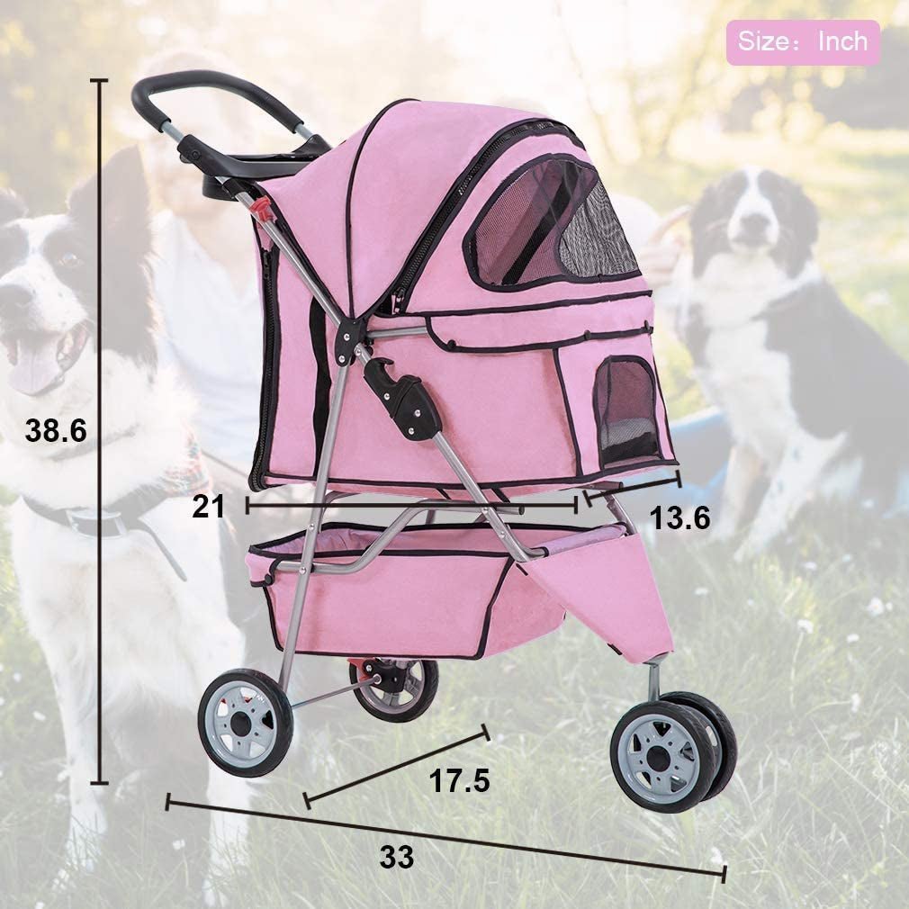 Cochecito para mascotas de 3 ruedas
