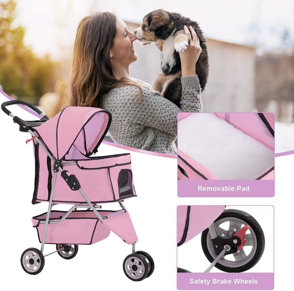 Cochecito para mascotas de 3 ruedas