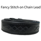 Derby Originals Midnight All Black Flat Fancy Stitch Leather Cattle Show Halter, Small/Medium/Large, Adjustable Fit with 48" Lead and 14" Chain, Durable Hardware, Ideal for Shows, 1-Year Warranty