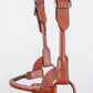 Derby Originals Bronze Beauty Rolled Leather Cattle Show Halter, Small/Medium/Large, Adjustable Fit with 48" Lead and 14" Chain, Durable Bronze Hardware, Ideal for Shows, 1-Year Warranty