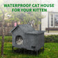 Insulated Weather-Resistant Heated Cat Shelter with Thermostatic Pad – Medium
