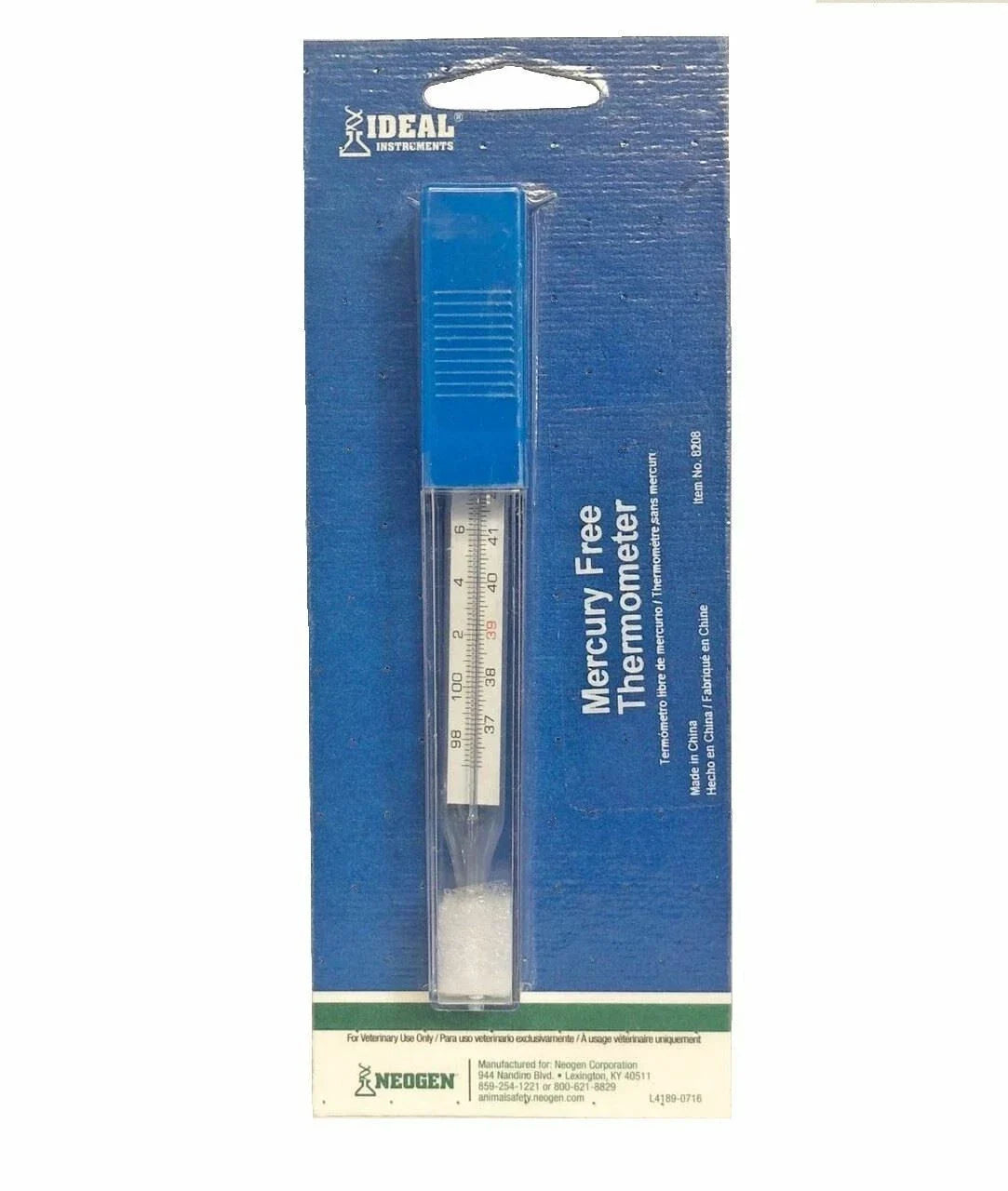 Ideal Veterinary Digital Thermometer Mercury Free w/ Case Livestock Horses Dogs