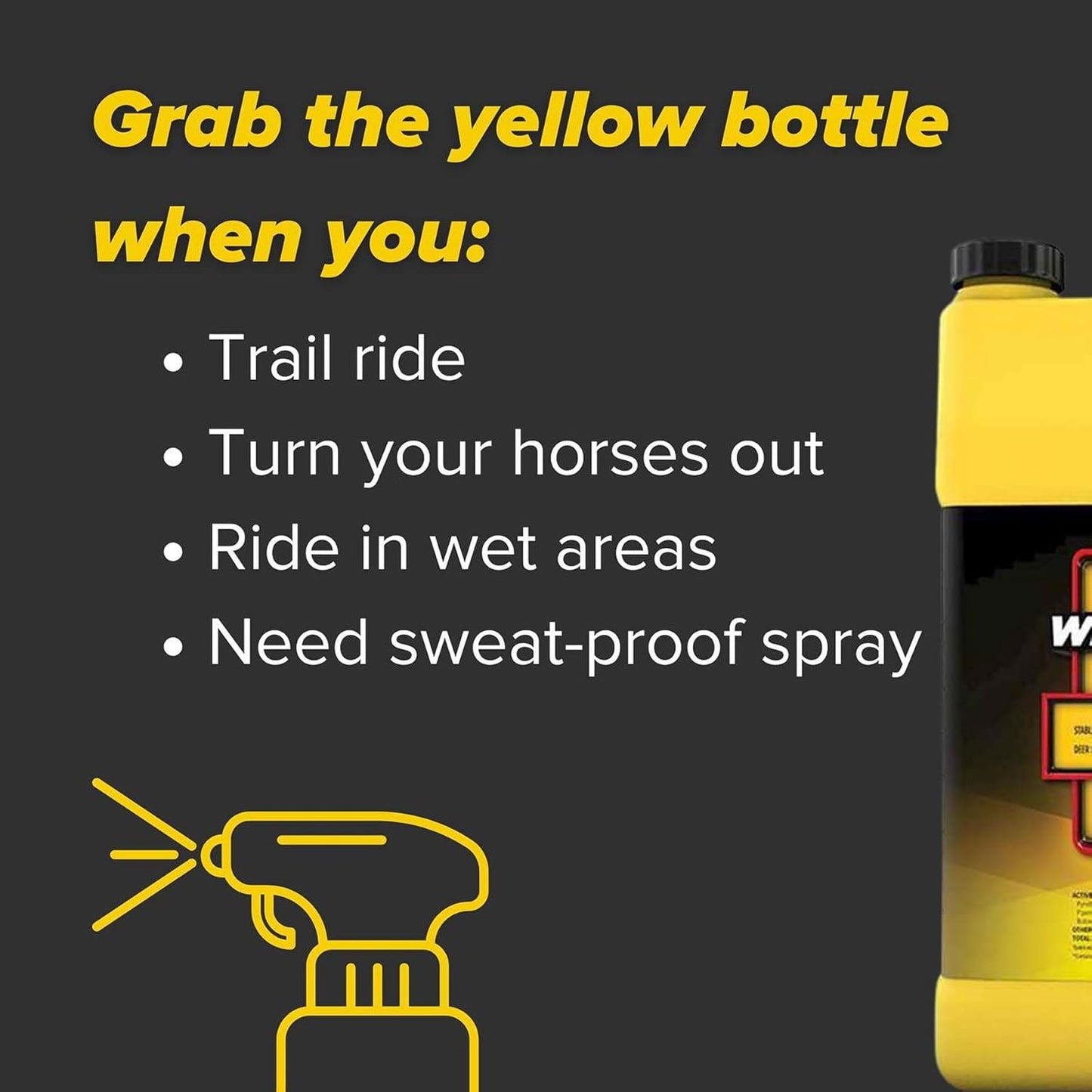 Pyranha Wipe N Spray Fly Repellent for Horses 32 oz. Long-Lasting Insect Control