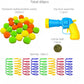 Cat Ball Gun Launcher Toy with 30pcs Colorful Stretch Plush Pom Pom Ball