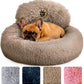 Medium Calming Dog Bed 30in Donut Plush Washable Bed Up to 45lbs
