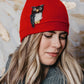 Owl Cashmere Hat - Adult/Big Kid