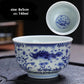 Luxurious 150ml Blue and White Porcelain Gaiwan – Handmade Tea Tureen