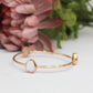 Three Stone Bangle Bracelet (size XS)