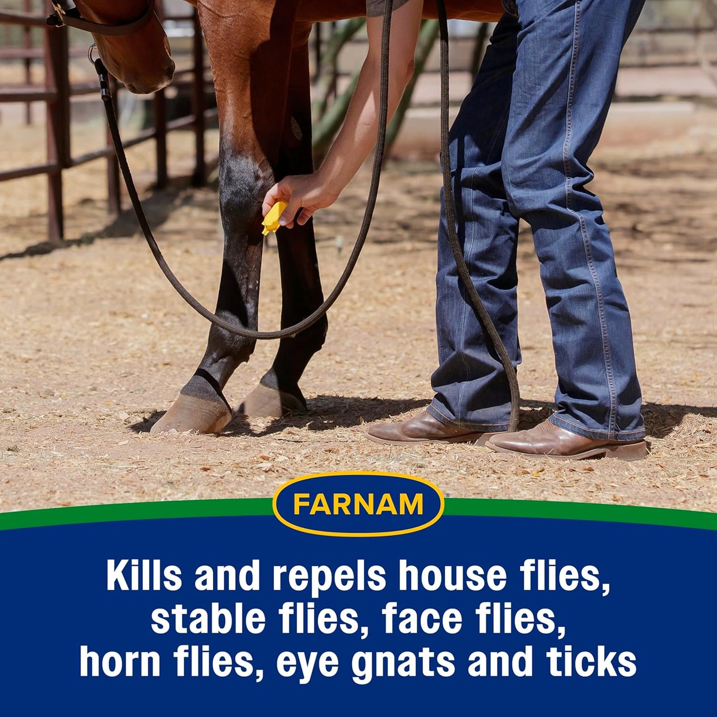 Farnam Equi-Spot Fly Control Horses 3-Pack Waterproof Kills Flies Ticks 6 Weeks