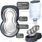 Automatic Cat Feeder & Water Dispenser Set, Steel Bowls, 1 Gallon