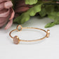 Three Stone Bangle Bracelet (size XS)