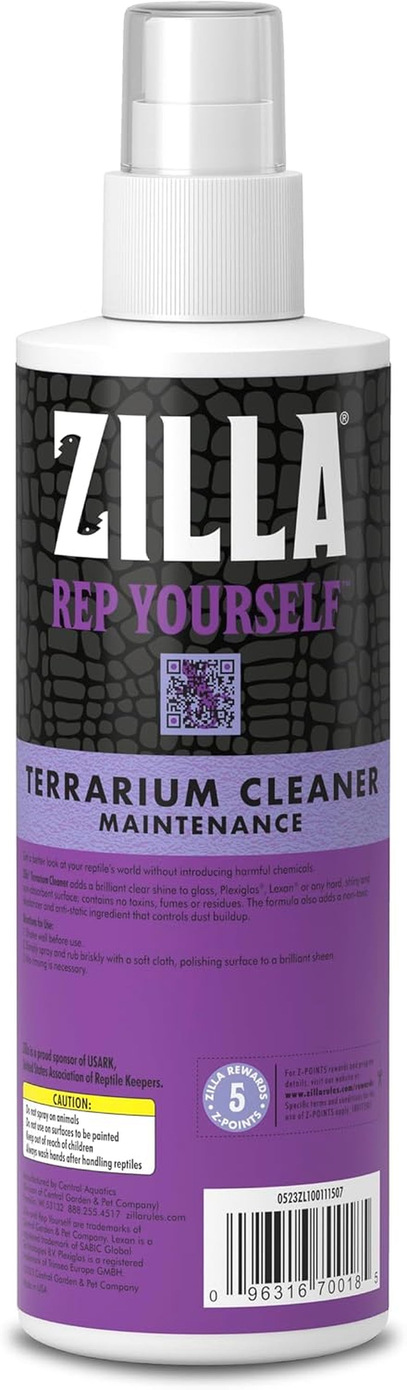 Zilla Terrarium Cleaner for Glass & Acrylic – Anti-Static Formula