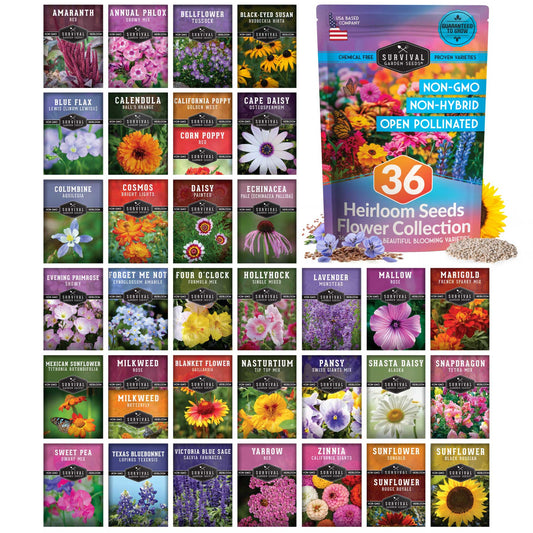 Functional Flower Garden Kit - 36 Seeds for Beauty, Bees & Wellness
