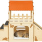 Rabbit Hideout House Wooden Bunny Castle for Small Pets Indoor Cage