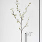 36" Faux Quince Blossom Cream / White Stem Flowering Branch