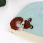 Sleeping Fox Cashmere Hat - Newborn