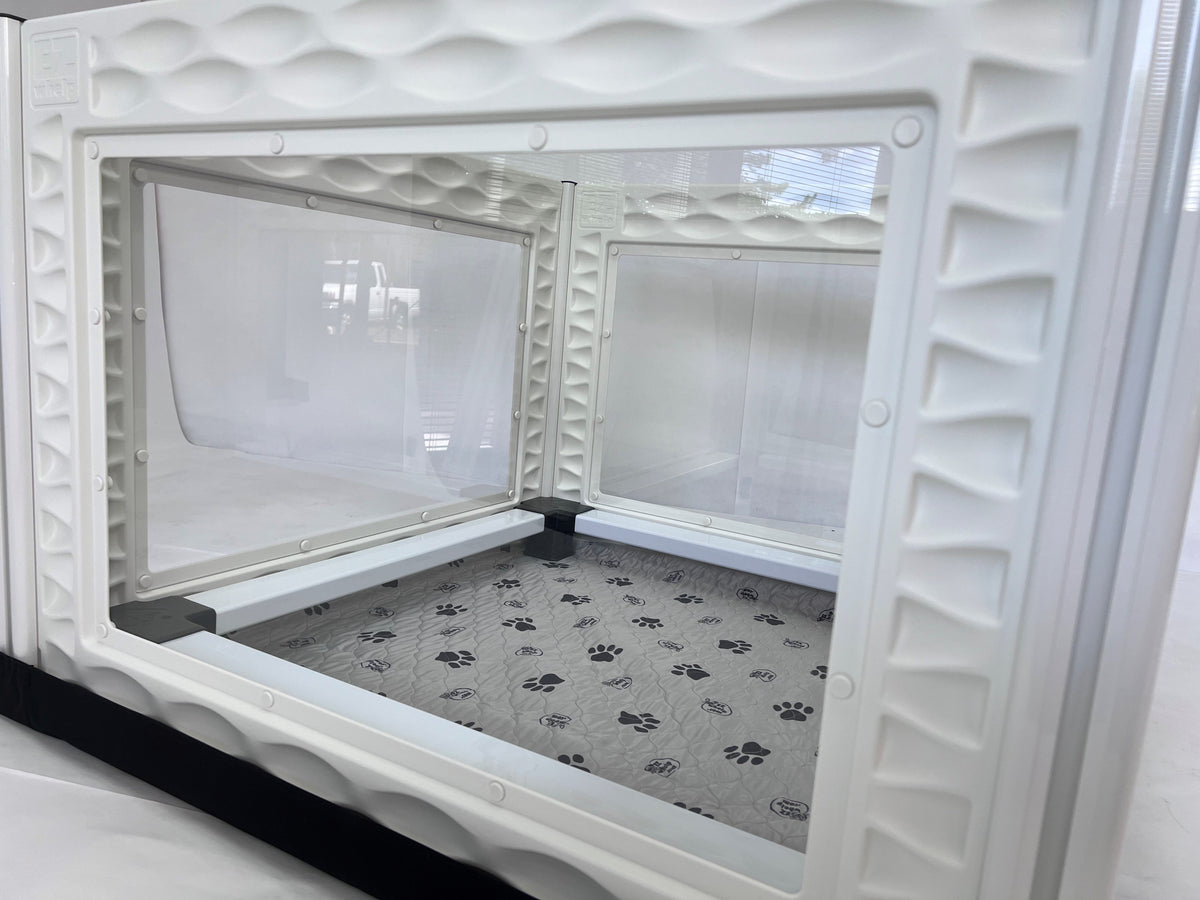 Set de caja de parto alta con ventanas EZclassic con montaje de barandilla
