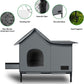Insulated Weather-Resistant Heated Cat Shelter with Thermostatic Pad – Medium