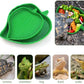 2 Pcs Leaf Reptile Food Water Bowl Plate Dish For Tortoise, Lizards, Young Bearded Dragons, Small Snakes, 2 Sizes