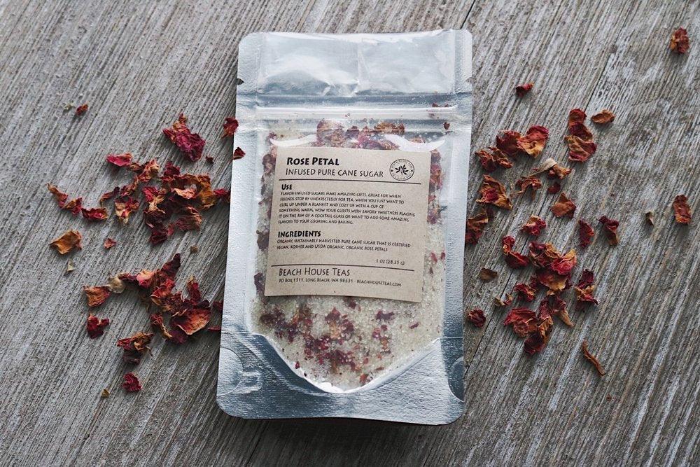Rose Petal infused artisan culinary sugar