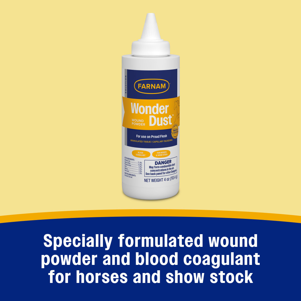 Farnam Wonder Dust Wound Powder for Horses and Show Stock 4 oz.