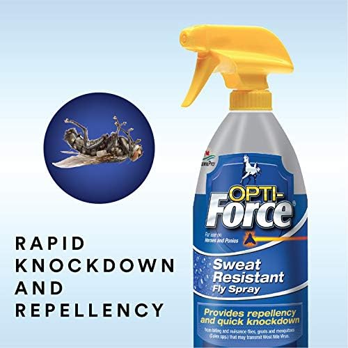 Manna Pro Opti-Force Sweat Resistant Fly Spray for Horses 32 oz.