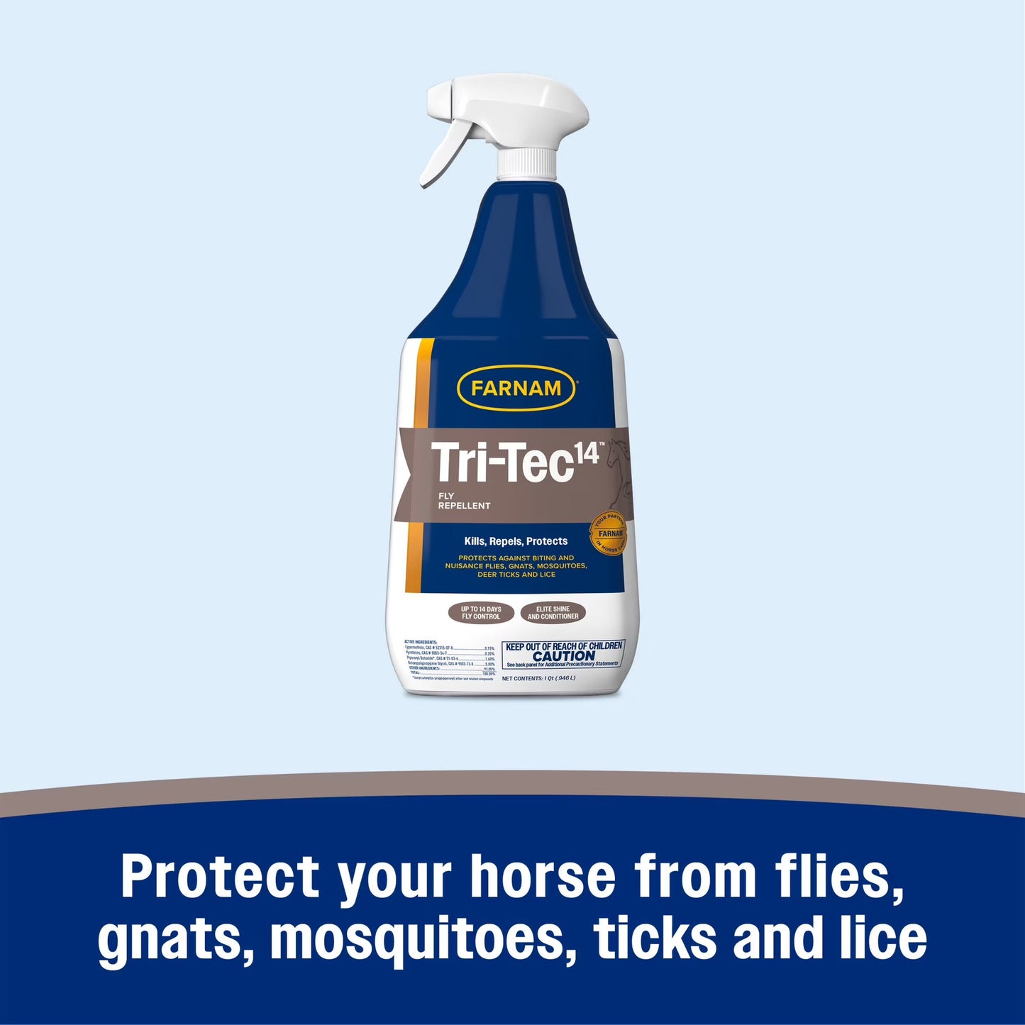 Farnam Tri-Tec 14 Horse Fly Repellent Water-Based 14 Day Protection 32 oz.
