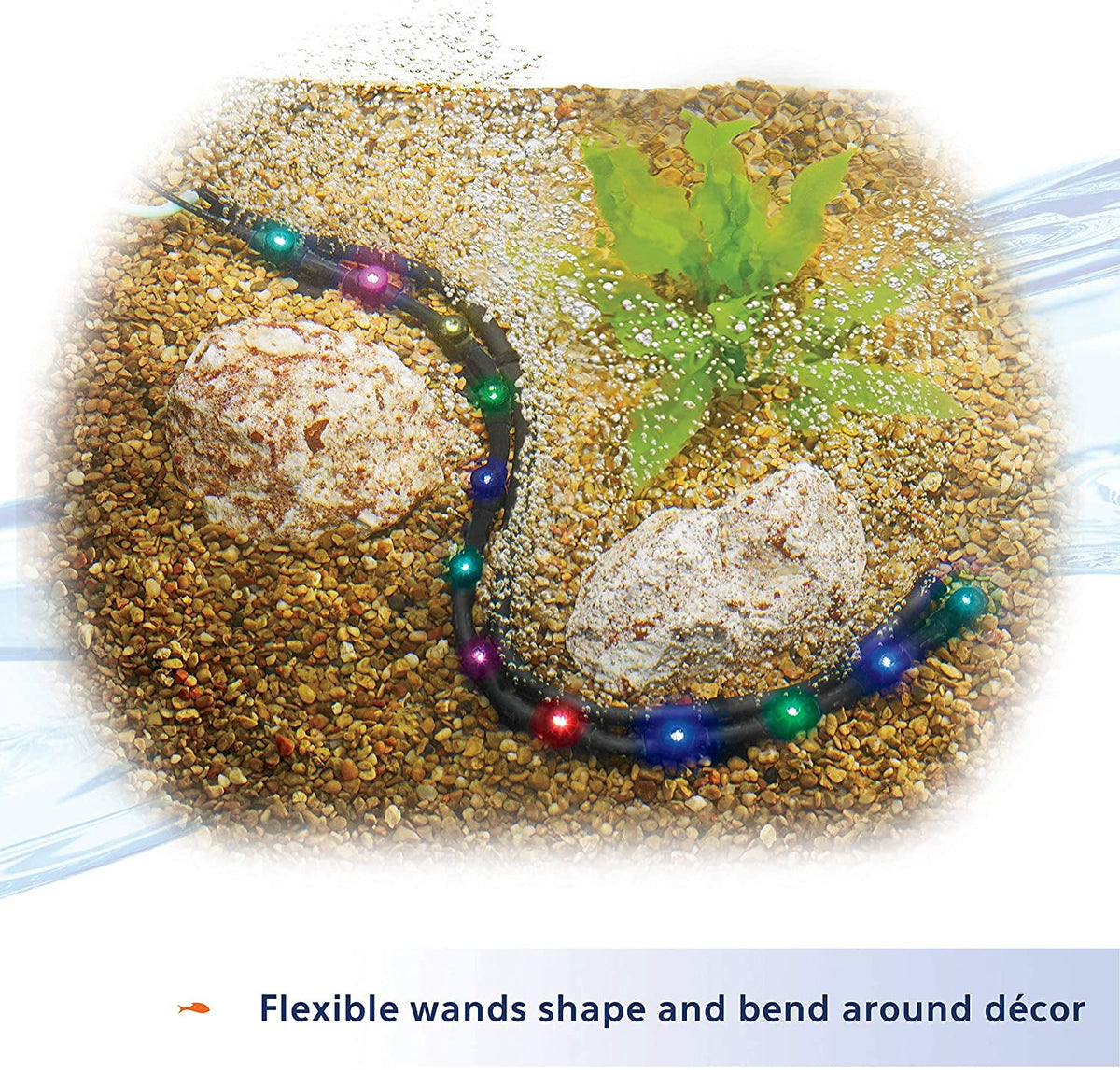 Luz LED decorativa flexible y burbuja para pecera y acuario