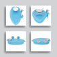 Bird Bath with Mirror Portable