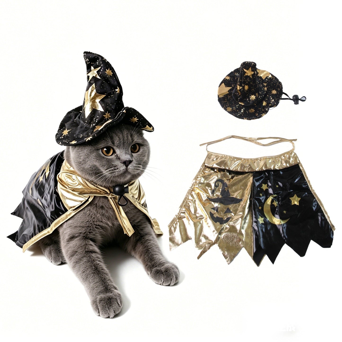 Pet Costume Cat Transformation Funny Holiday Dress-Up Outfit