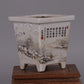 Chinese Snowscape Pastel Porcelain Flower Pots – Antique-Style Planters