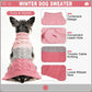 Color Block Cable Knit Dog Sweater – Turtleneck Pullover XS–XL