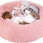 Cozy Donut Dog Bed: Anti-Anxiety & Self-Warming Comfort