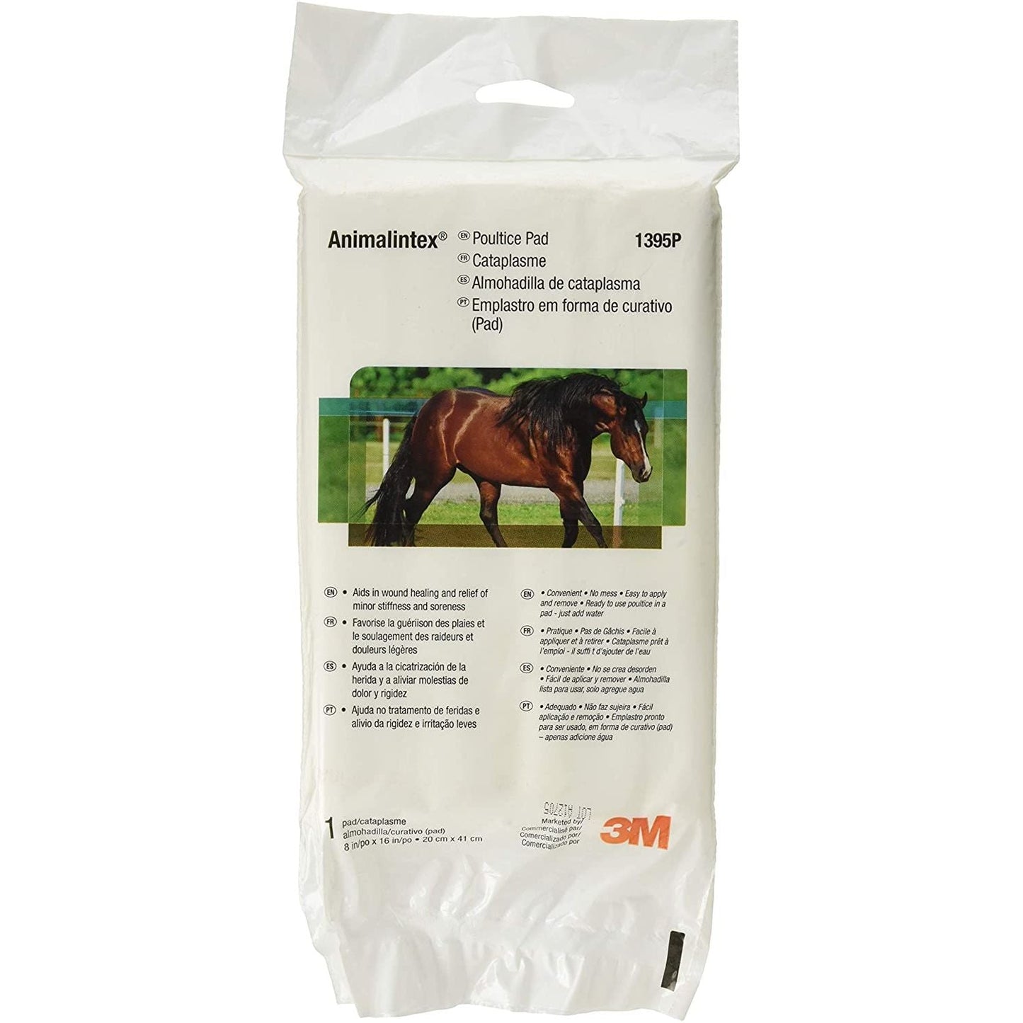 3M Animalintex Hoof & Leg Poultice Pad Horse Wound Care Abscess Treatment 8 x 16 Inch