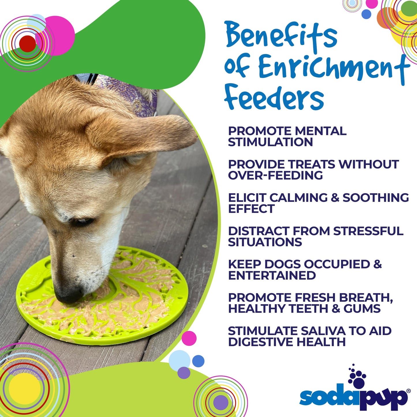 Tree of Life eMat - Enrichment Lick Mat For Dogs and Cats - With Suction Cups | Tree Design | USA Made