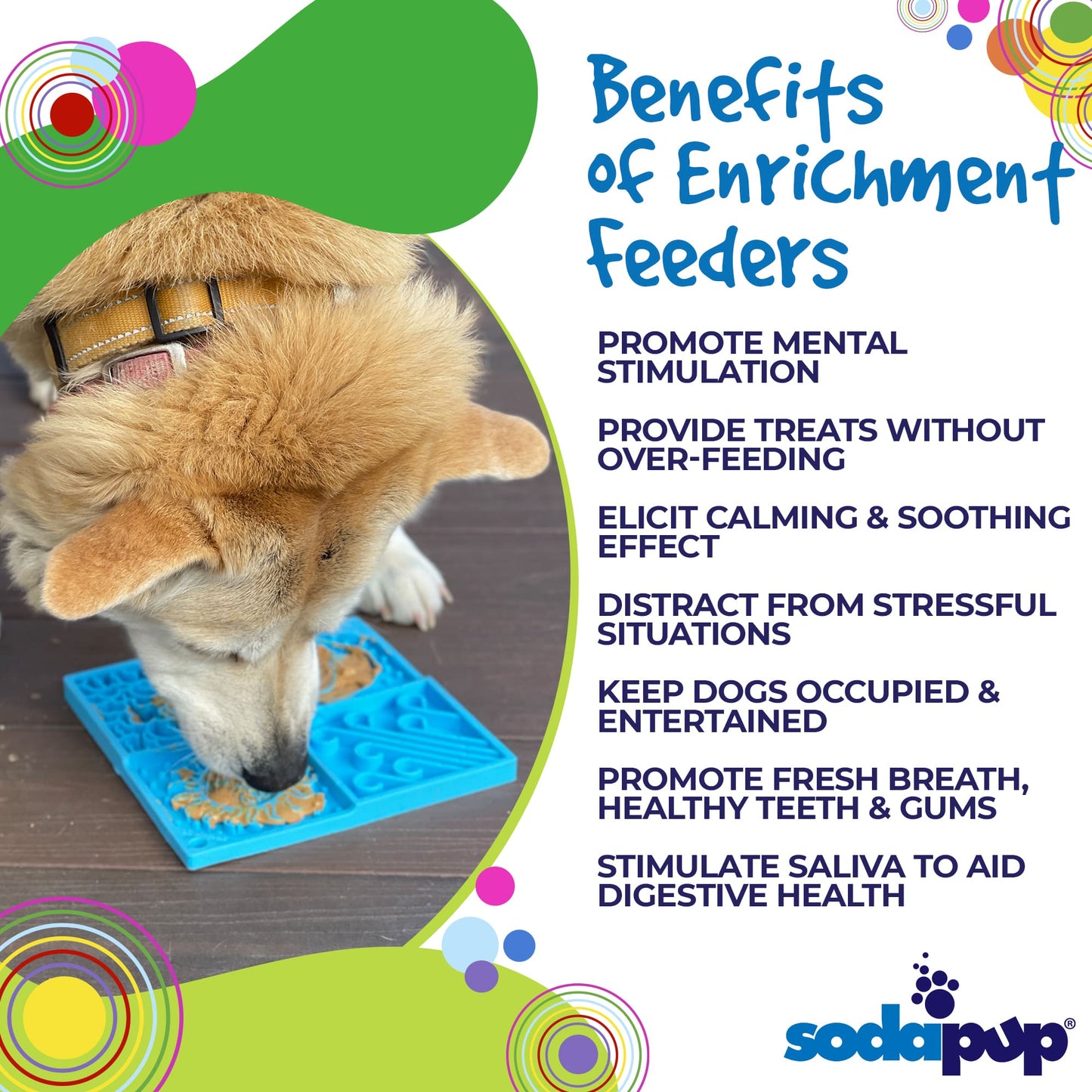 Sky eMat - Enrichment Lick Mat for Dogs and Cats | Celestial Design | SodaPup